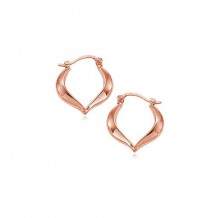 Carla 14K Rose Gold Small Heart Shaped Hoop Earrings