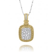 Vahan 14k Gold & Sterling Silver Diamond Pendant