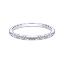 Gabriel & Co. 14k White Gold Contemporary Anniversary Wedding Band