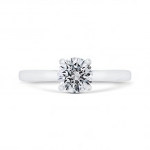 Shah Luxury 14K White Gold Solitaire Engagement Ring with Euro Shank  (Semi-Mount)
