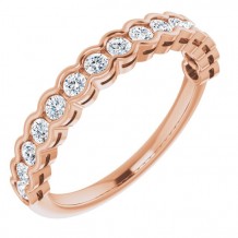 14K Rose 1/2 CTW Diamond Anniversary Band