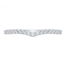 Shah Luxury 14k White Gold Diamond Wedding Band