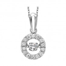 Gems One 10KT White Gold & Diamond Rhythm Of Love Neckwear Pendant  - 1/8 ctw