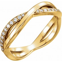 14K Yellow 1/5 CTW  Diamond Infinity-Inspired Ring