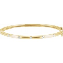 14K Yellow 1/4 CTW Diamond Bangle Bracelet