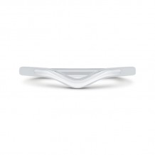 Shah Luxury 14K White Gold Plain Wedding Band