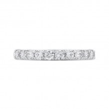 Shah Luxury Half-Eternity Round Diamond Wedding Band In 14K White Gold