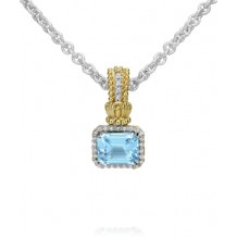 Vahan 14k Gold & Sterling Silver Sky Blue Topaz Pendant