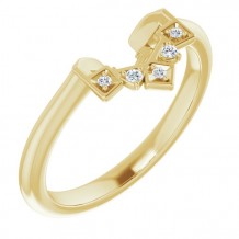 14K Yellow .03 CTW Diamond Matching Band