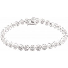 14K White 1 CTW Diamond 7 Bracelet