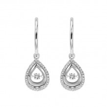 Gems One 14KT White Gold & Diamond Rhythm Of Love Fashion Earrings  - 1/3 ctw