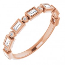 14K Rose 1/4 CTW Diamond Anniversary Band