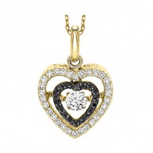 Gems One 14KT Yellow Gold & Diamond Rhythm Of Love Neckwear Pendant  - 3/8 ctw