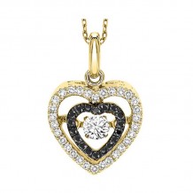 Gems One 14KT Yellow Gold & Diamond Rhythm Of Love Neckwear Pendant  - 3/8 ctw