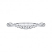 Shah Luxury 14K White Gold Round Diamond Wedding Band