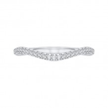 Shah Luxury 14K White Gold Round Diamond Wedding Band