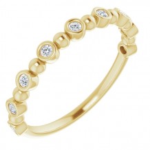 14K Yellow 1/8 CTW Diamond Anniversary Band