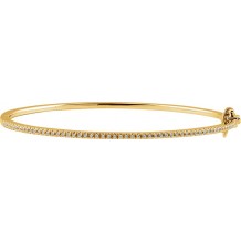 14K Yellow 1/2 CTW Diamond Pavu00e9' 7 Bracelet