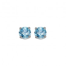 Gems One 14Kt White Gold Blue Topaz (1 Ctw) Earring