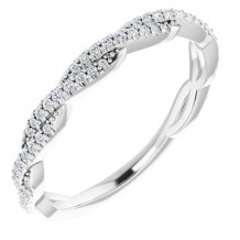 14K White 1/6 CTW Diamond Anniversary Band