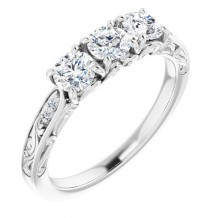 14K White 3/4 CTW Diamond Anniversary Band