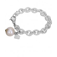 Vahan 14k Gold & Sterling Silver White Pearl Chain Bracelet