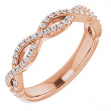 14K Rose 1/5 CTW Diamond Anniversary Band