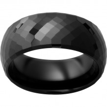 Black Diamond Ceramic Faceted Band