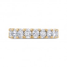 Shah Luxury 14K Yellow Gold Oval Diamond Half-Eternity Wedding Band