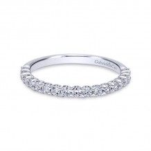 Gabriel & Co. 14k White Gold Contemporary Anniversary Wedding Band