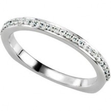 14K White 1/8 CTW Diamond Band