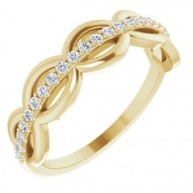 14K Yellow 1/5 CTW Diamond Anniversary Band