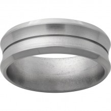 Titanium Concave Band with a .5mm Groove and Satin Finish