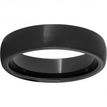 Black Diamond Ceramic Domed Band with Satin Finish