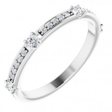 14K White 1/4 CTW Diamond Anniversary Band