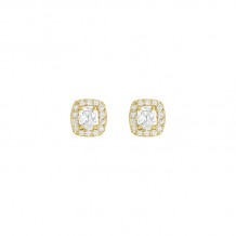Henri Daussi 14k Yellow Gold Diamond Stud Earrings