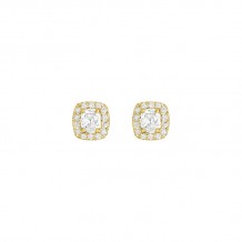 Henri Daussi 14k Yellow Gold Diamond Stud Earrings