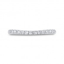 Shah Luxury 14K White Gold Round Half Run Diamond Wedding Band