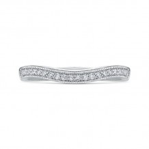 Shah Luxury Round Diamond Wedding Band In 14K White Gold