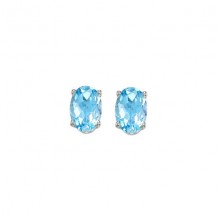 Gems One 14Kt White Gold Blue Topaz (7/8 Ctw) Earring