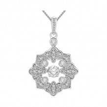 Gems One Silver (SLV 995) & Diamonds Stunning Neckwear Pendant - 1/3 ctw