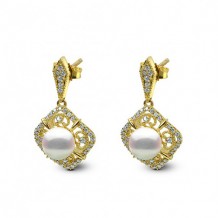 Imperial Pearl 14K Yellow Gold Akoya Pearl Earring