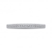 Shah Luxury 14K White Gold Round Diamond Half-Eternity Wedding Band