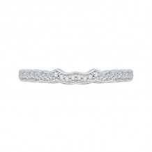 Shah Luxury 14K White Gold Round Diamond Wedding Band