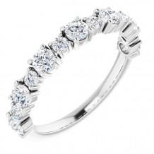 14K White 7/8 CTW Diamond Anniversary Band