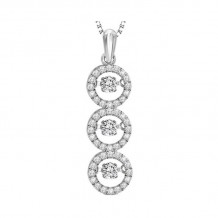 Gems One 14KT White Gold & Diamond Rhythm Of Love Neckwear Pendant   - 3-1/4 ctw