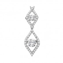 Gems One 14KT White Gold & Diamond Rhythm Of Love Neckwear Pendant  - 3/4 ctw