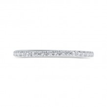 Shah Luxury 14K White Gold Half Run Diamond Wedding Band