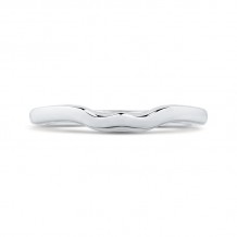 Shah Luxury 14K White Gold Plain Wedding Band