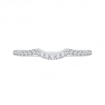 Shah Luxury 14K White Gold Half-Eternity Round Diamond Wedding band